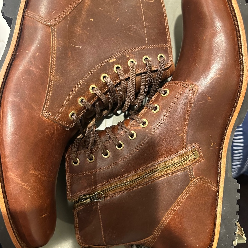 Timberland Men's Kendrick Rich Brown Leather Boots size 10- brand new never worn - Picture 6 of 9